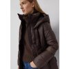 s.Oliver prošívaná bunda s kapucí tmavě hnědá