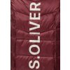 s.Oliver zimní prošívaný kabát s kapucí vínový