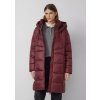 s.Oliver zimní prošívaný kabát s kapucí vínový