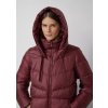 s.Oliver zimní prošívaný kabát s kapucí vínový