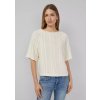 s.Oliver viskózové triko se strukturovaným vzorem smetanové