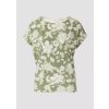 s.Oliver viskózové triko se vzorem olivové