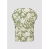 s.Oliver viskózové triko se vzorem olivové