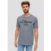 s.Oliver pánské basic triko s nápisem šedé
