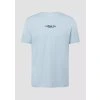 s.Oliver pánské basic triko s pěnovým potiskem světle modré
