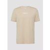 s.Oliver pánské basic triko s pěnovým potiskem béžové
