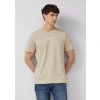 s.Oliver pánské basic triko s pěnovým potiskem béžové