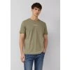 s.Oliver pánské basic triko s pěnovým potiskem olivové