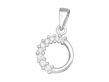 striebornyprivesok s kamienkami zirkoniky kruh