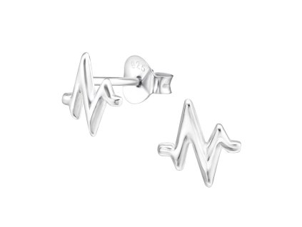 tepova frekvencia srdce strieborne nausnice darcek vlna 925 napichovacie (1)