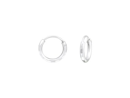 Strieborne kruhy nausnice 925 Ag vrubky pre muzov pre zeny darcek darcek (1)