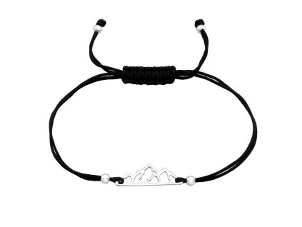 strieborny naramok hory kopce vrch cierna strieborna pre muzov pre zeny