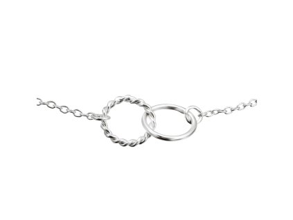 strieborny naramok kruzky kruh zamilovany sila spojenie Ag925 zamotanie