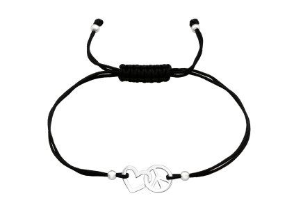 Strieborný náramok láska a mier