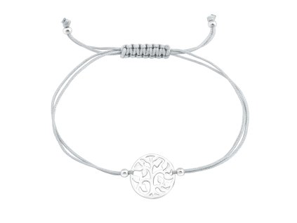 Naramok striebro Ag925 strom zivota kvet siva farba ametyst kruh darcek upokojenie