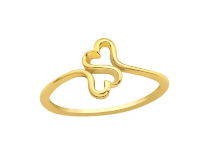 prstienok pozlateny sridiecko strieborny prsten Ag925