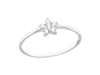 prstienok hviezdicka strieborny prsten Ag925 kamienok zirkon