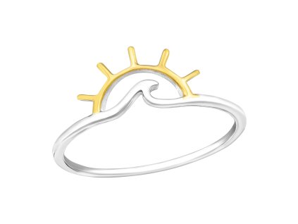 prstienok vychod slnka vlna slnko striebro Ag925