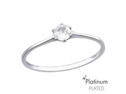 prstienok snubny striebrony prsten jednoduchy prsten pre zenu Ag925 platinovany