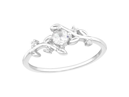 prstienok vetvicka strieborny prsten Ag925 znackastriebra ozdobny s kamienkom priroda (1)