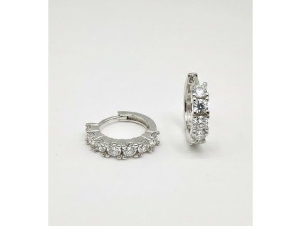 strieborne nausnice zirkony