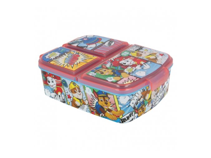 multi compartment sandwich box paw patrol comic