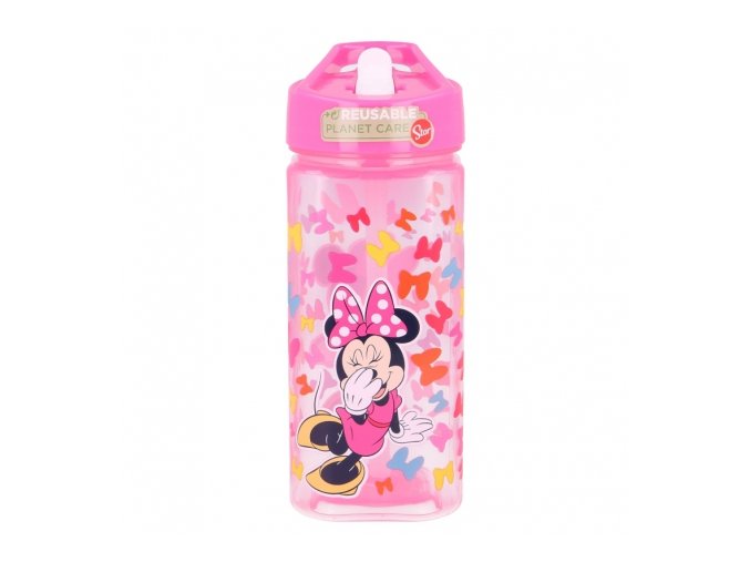 square water bottle 530 ml minnie so edgy bows