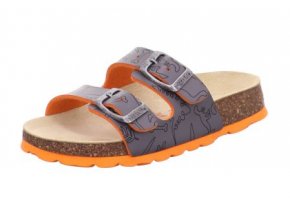 Papuče Superfit 0-800111-2010 | Šedo-oranžové