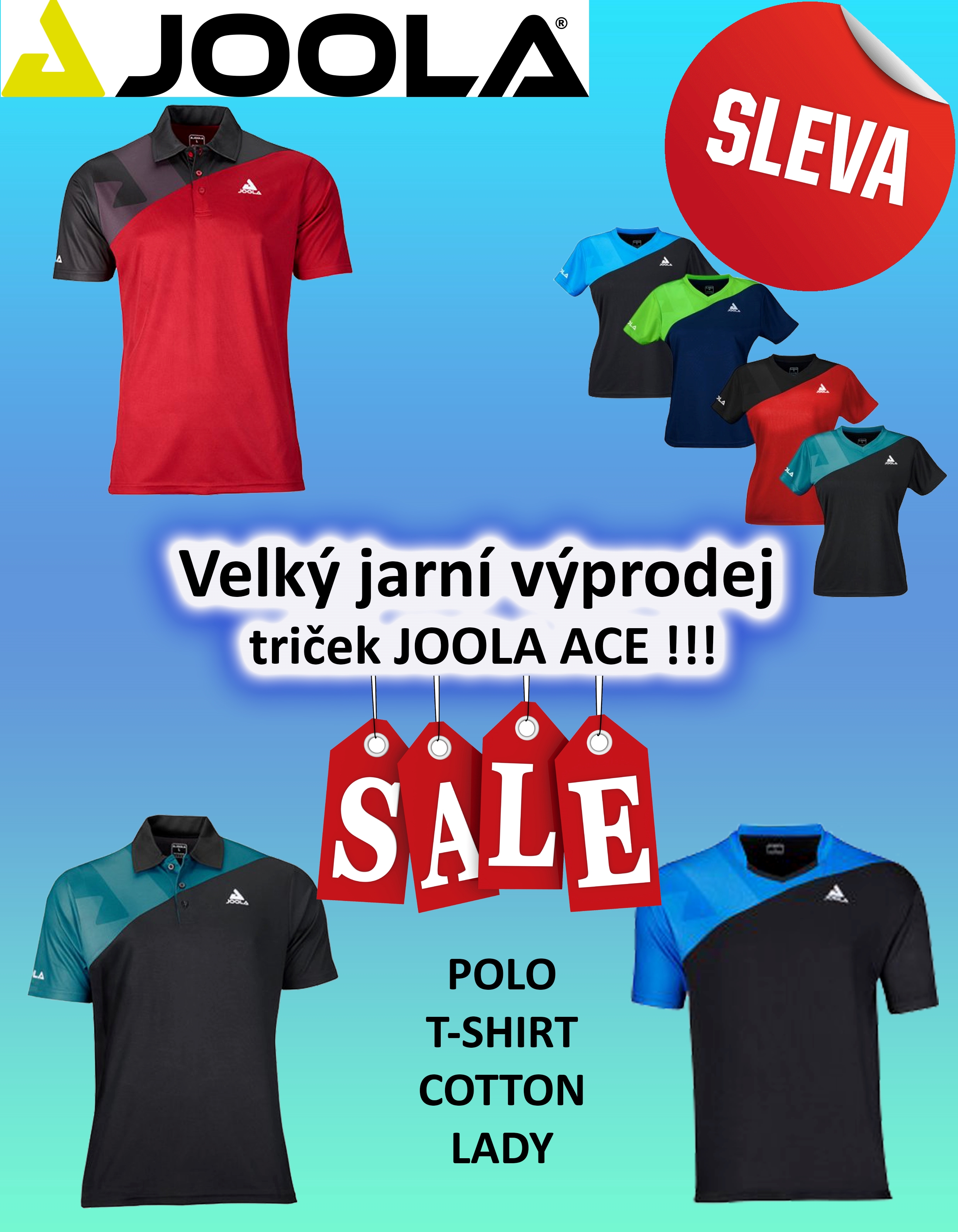 Jarní výprodej triček Ace