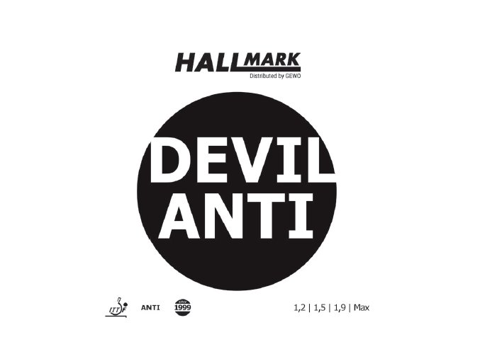 tischtennisbelag hallmark devil anti