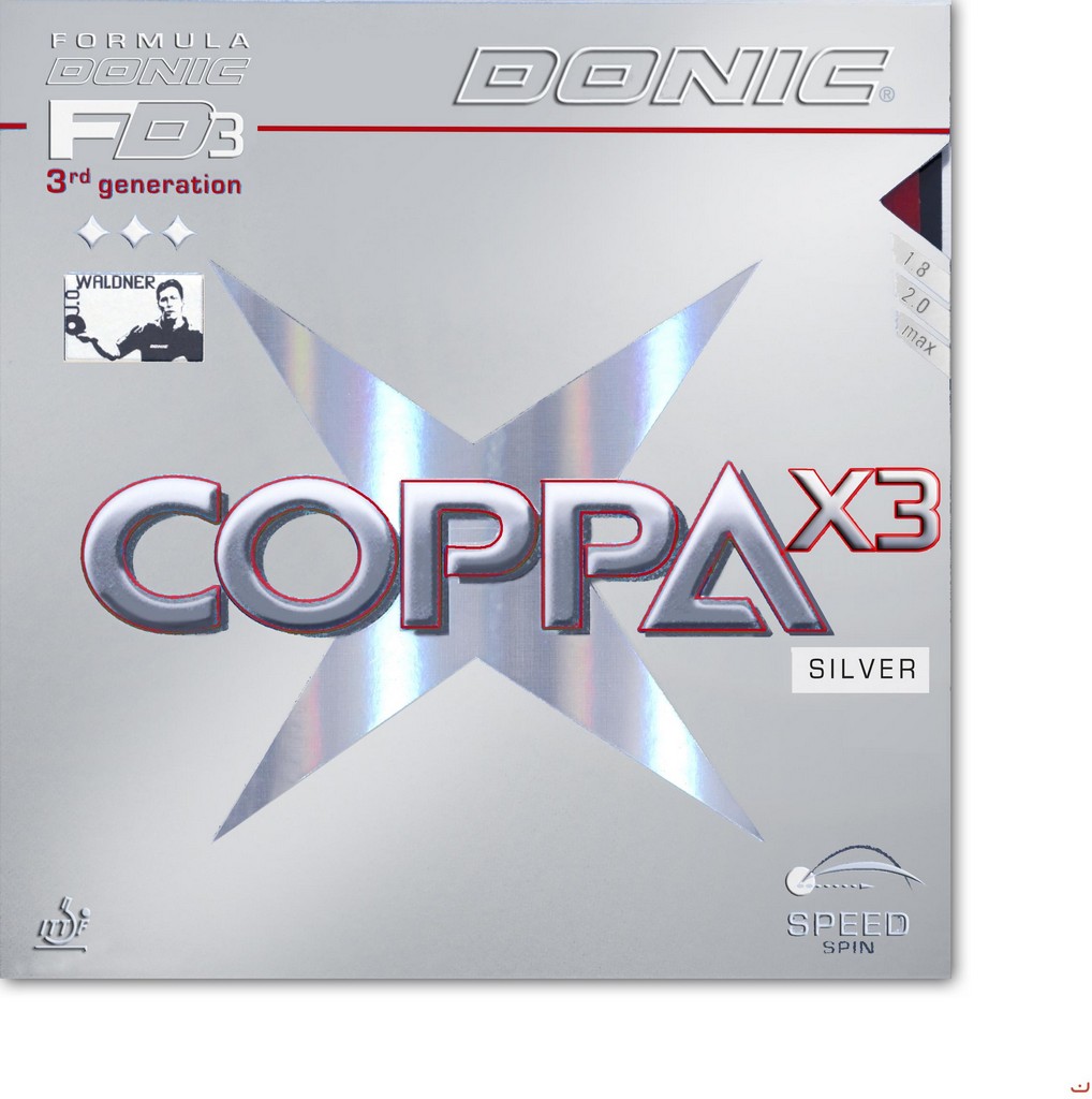 Donic - Coppa X3 Silver Barva: Černá, Tloušťka houby: 1,8