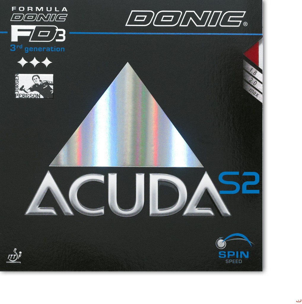 Donic - Acuda S2 Barva: Červená, Tloušťka houby: max