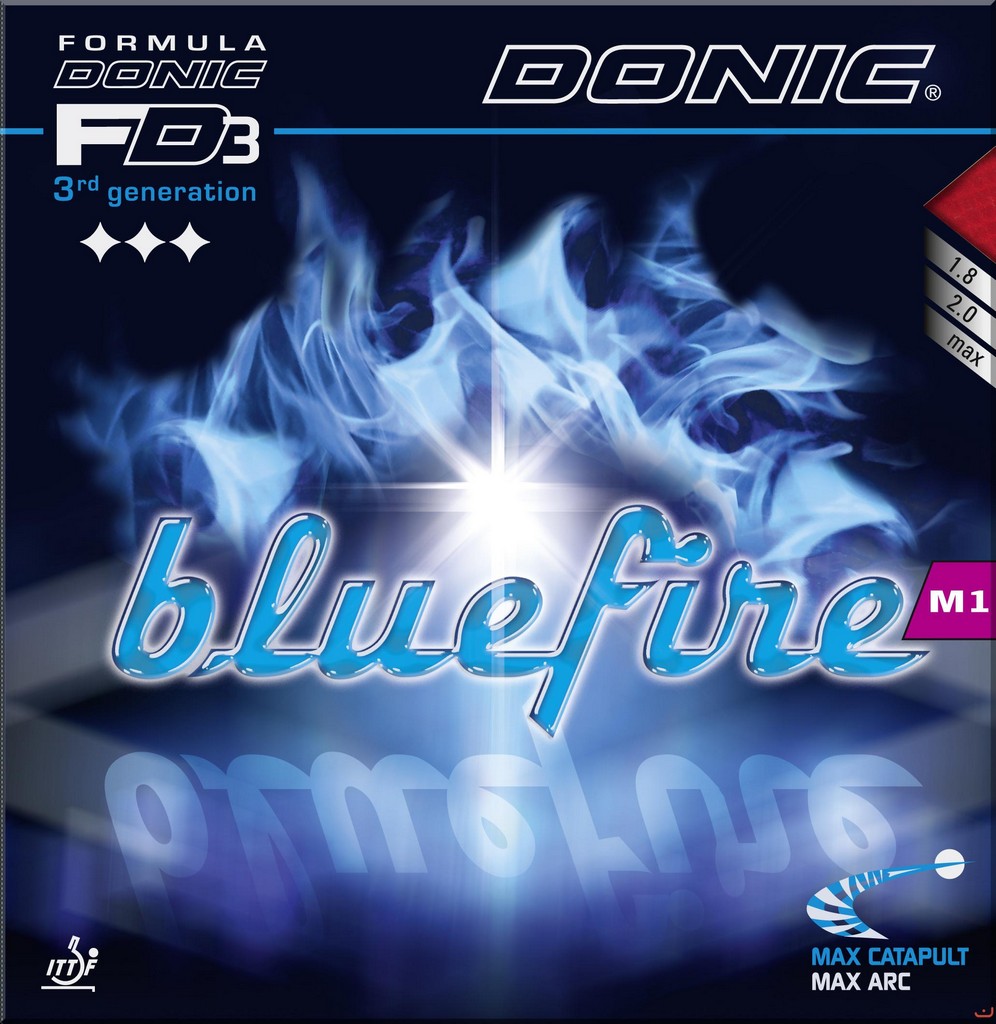 Donic - Bluefire M1 Barva: Červená, Tloušťka houby: 2,0