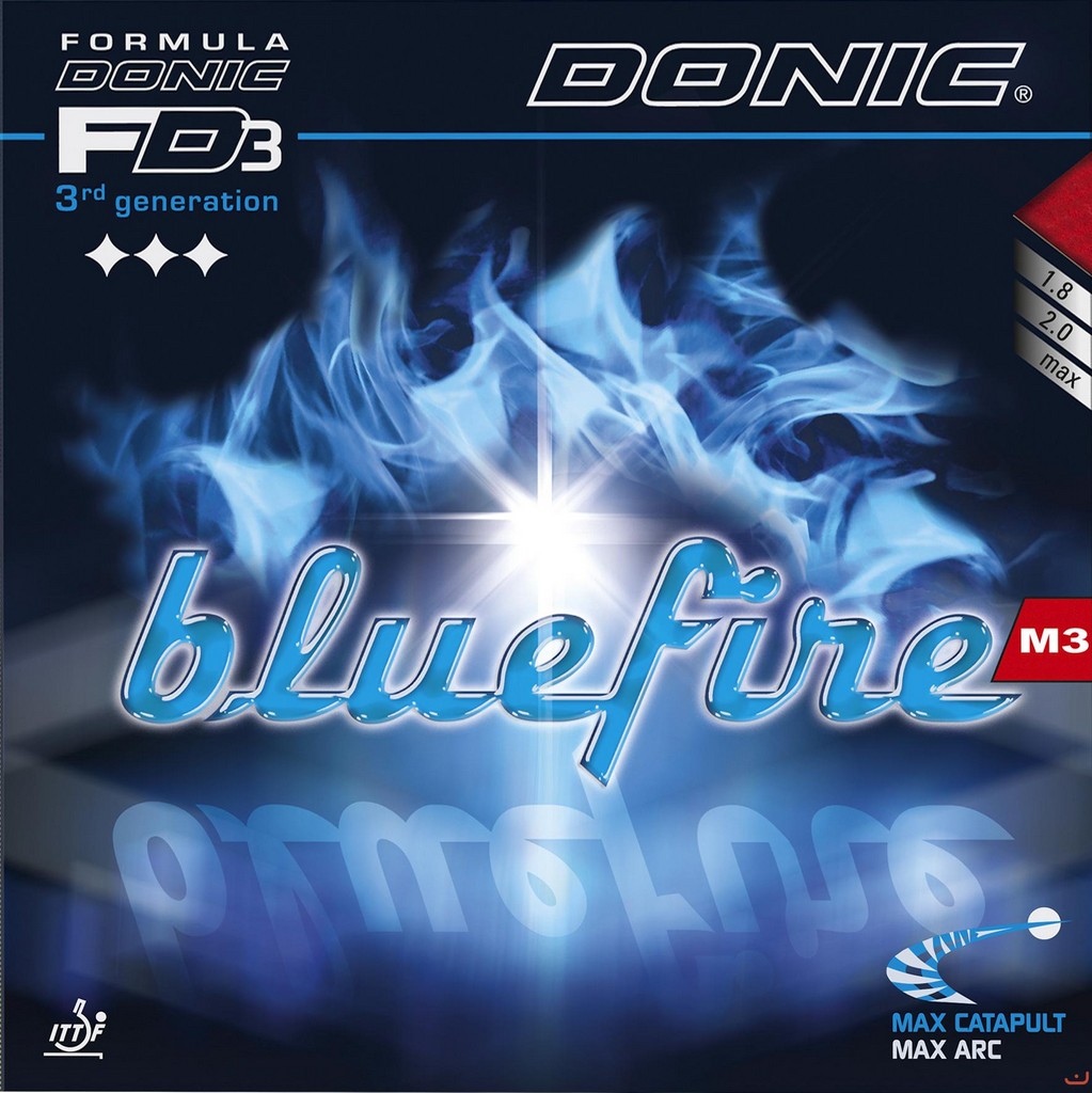 Donic - Bluefire M3 Barva: Červená, Tloušťka houby: 1,8