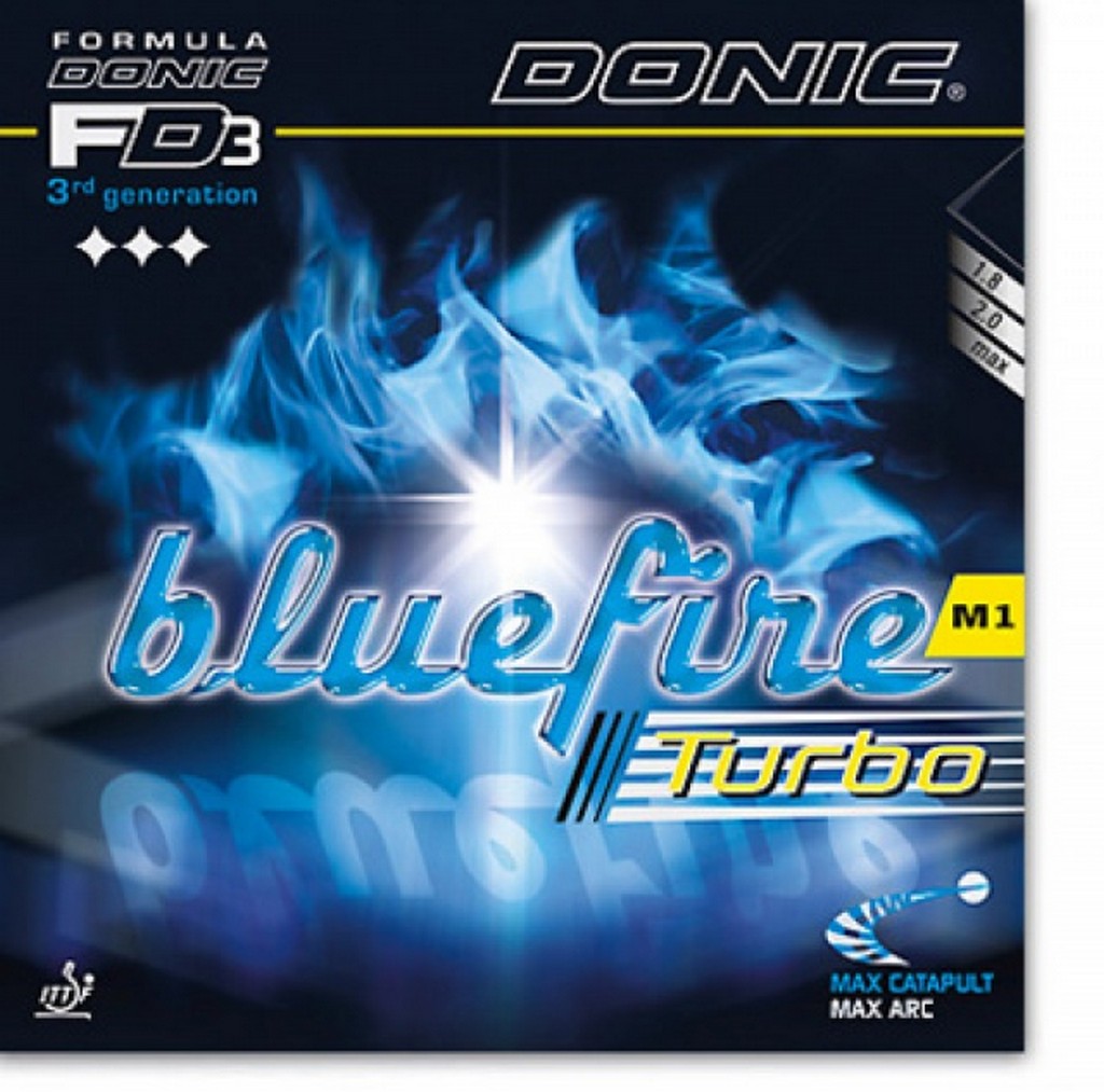 Donic - Bluefire M1 Turbo Barva: Červená, Tloušťka houby: 1,8