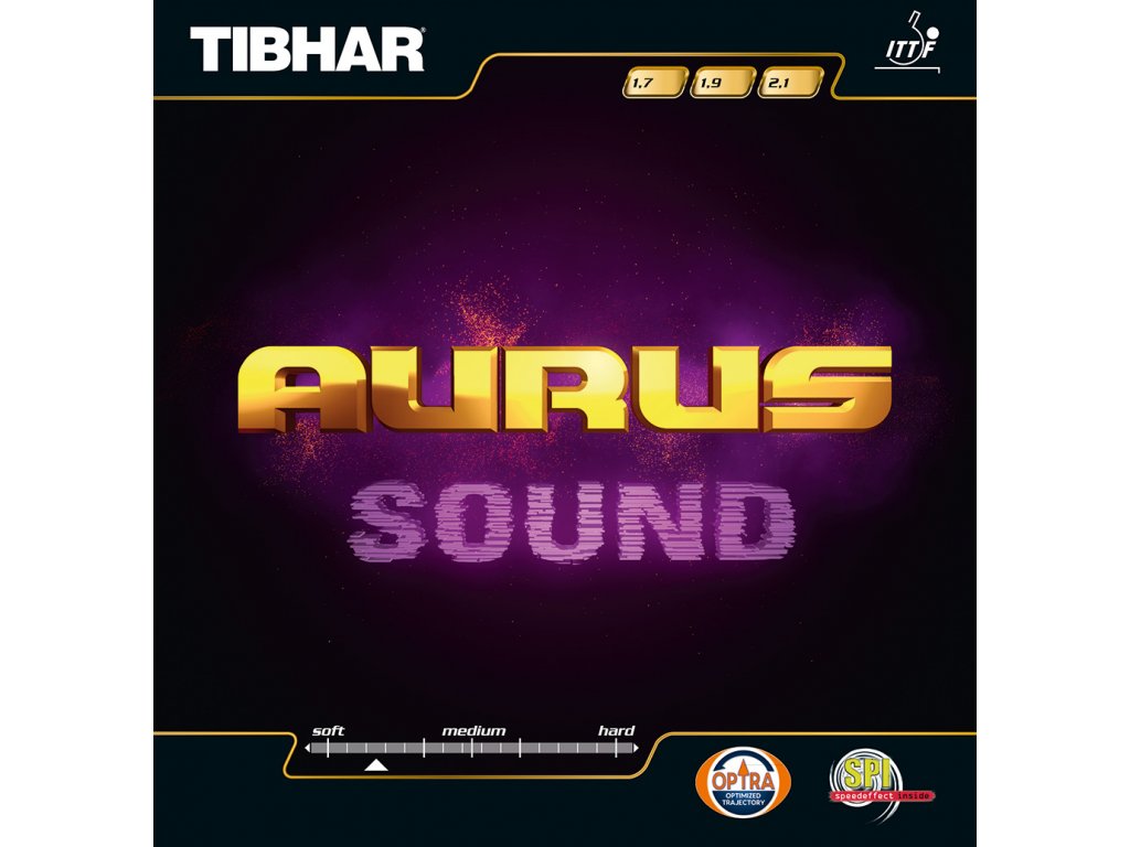 Tibhar - Aurus Sound Barva: Červená, Tloušťka houby: 1,9