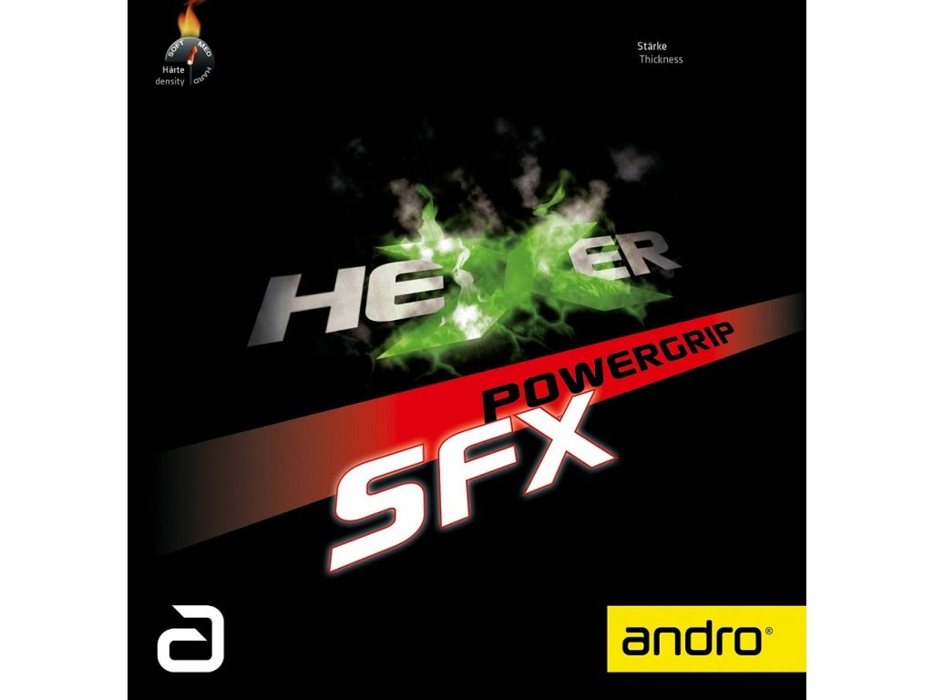 Andro - Hexer Powergrip SFX Barva: Červená, Tloušťka houby: 1,7
