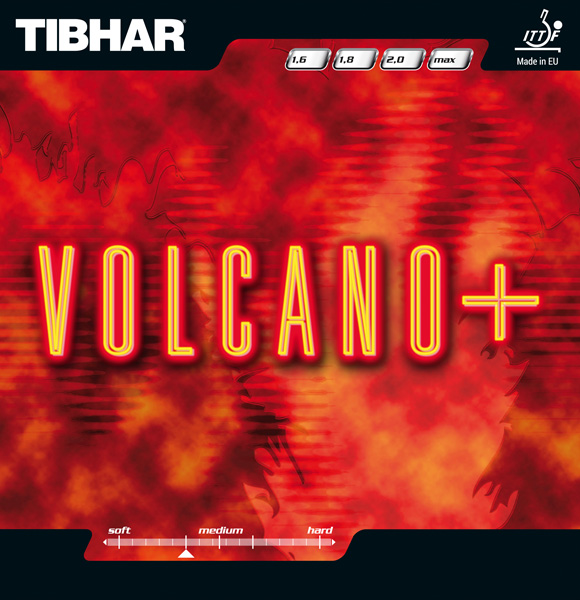 Tibhar - Volcano+ Barva: Černá, Tloušťka houby: 1,6