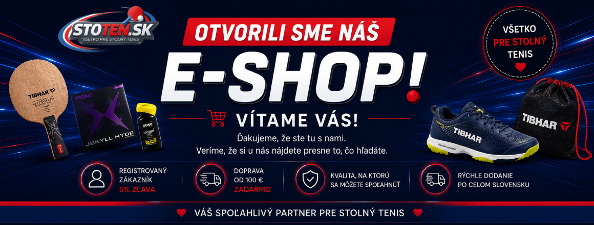 Všetko pre stolný tenis na www.stoten.sk