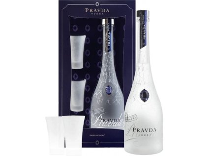 pravda vodka 2 skla