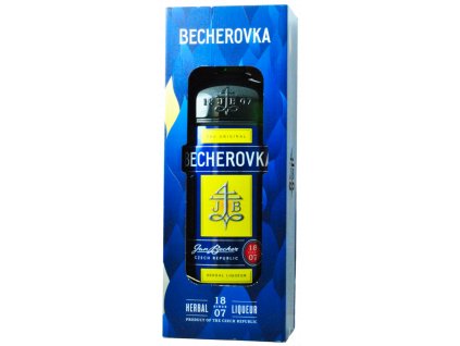 Becherovka 38% dřevěný box 3l