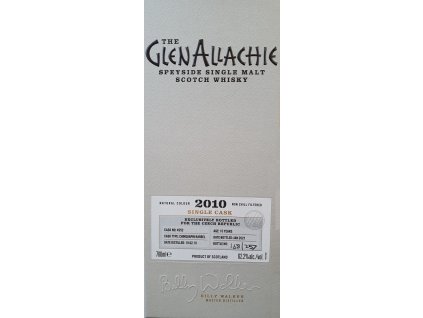 GlenAllachie Chinquapin Barrel 2010 Cask no. 4552 62,2% 0,7l