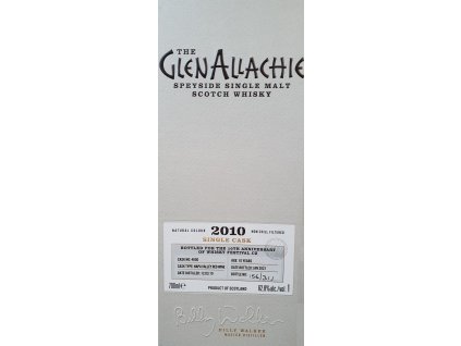 GlenAllachie Napa Valley Red Wine 2010 Cask no. 4600 62,8% 0,7l