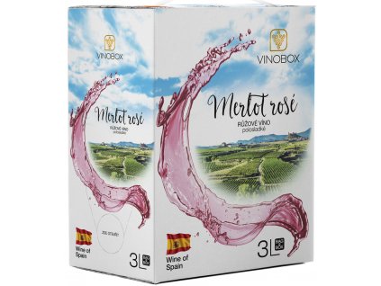 Vinobox Merlot Rosé Bag in Box 3l polosladké