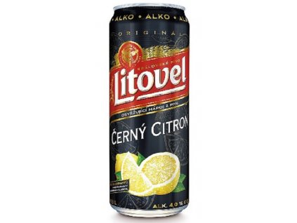 Litovel Černý Citron ALKO plech 0,5l