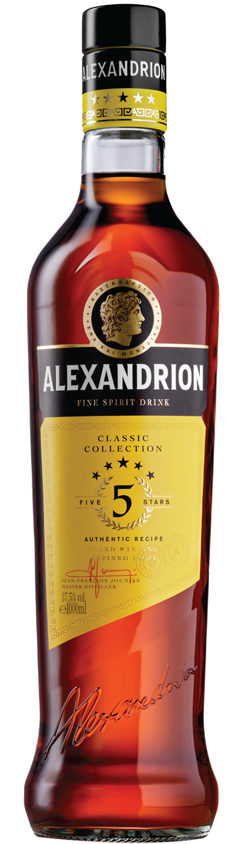 Alexandrion 5* 37,5% 1l (holá láhev)