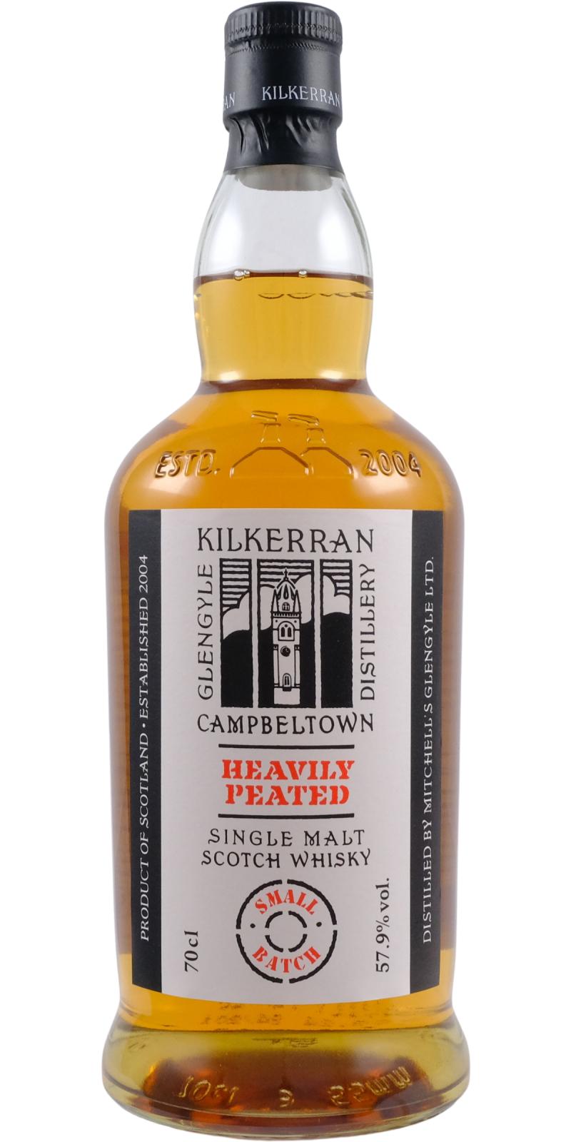 Kilkerran Heavily Peated Batch no.11 57,9% 0,7l (holá láhev)