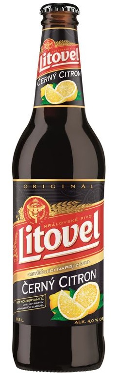 Litovel Černý Citron ALKO 0,5l