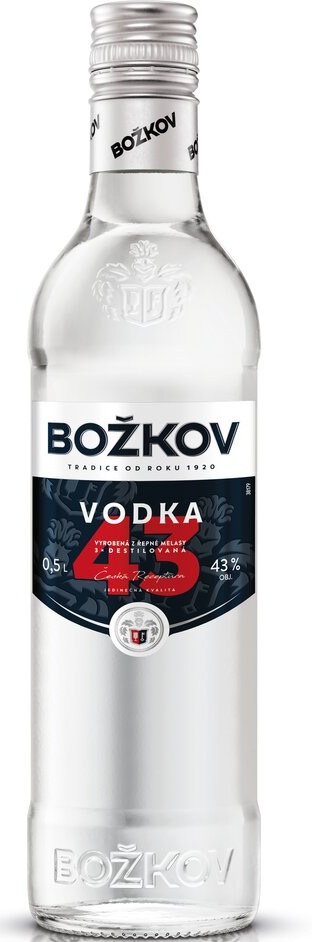 Božkov 43 Vodka 43% 0,5l (holá láhev)