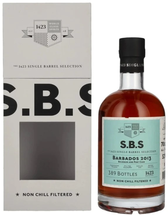 S.B.S. Barbados 2013 Bourbon and Port Cask 52% 0,7l (karton)